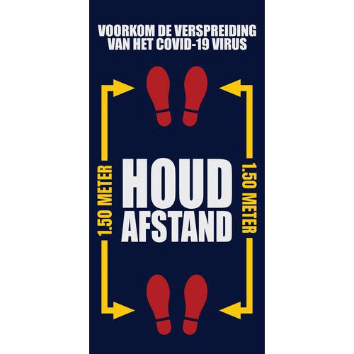 Mat met Nederlandse opdruk 'HOUD AFSTAND' - Notrax