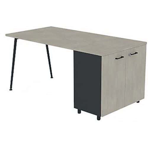 Bureau met kantoorkast 120x80 cm met kast - Quadrifoglio