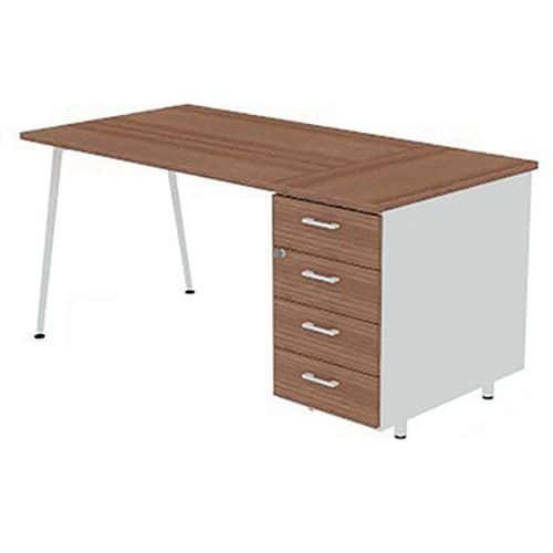 Bureau met ladeblok 120x80 HB 4 laden - Quadrifoglio