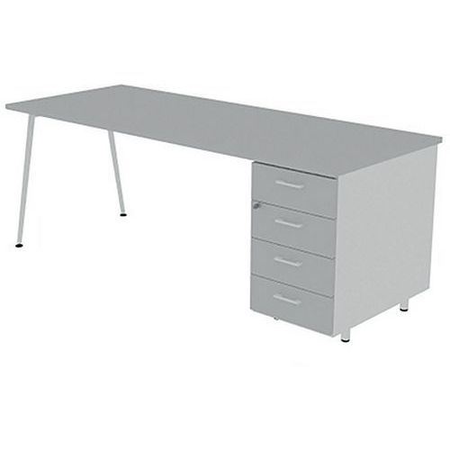 Bureau met ladeblok 160x80 cm HB 6 laden - Quadrifoglio