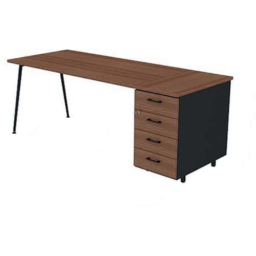 Bureau met ladeblok 160x80 cm HB 6 laden - Quadrifoglio