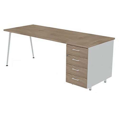 Bureau met ladeblok 160x80 cm HB 6 laden - Quadrifoglio