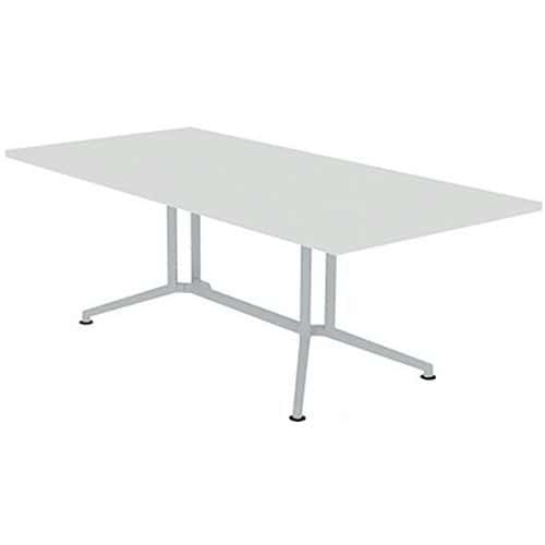 Vergadertafel rechthoekig blad lengte 200 cm - Quadrifoglio