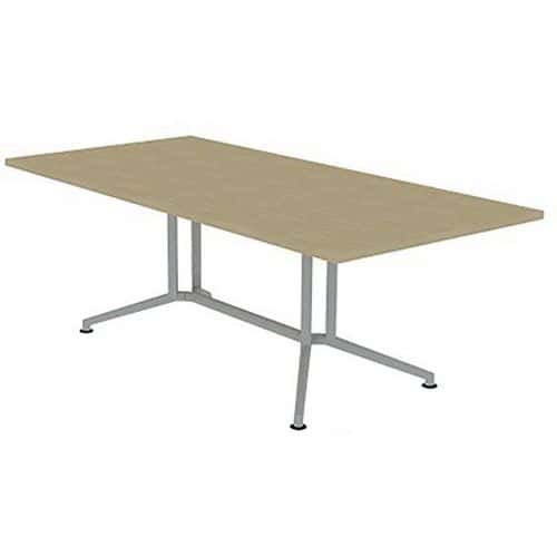 Vergadertafel rechthoekig blad lengte 200 cm - Quadrifoglio