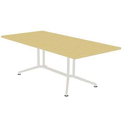 Vergadertafel rechthoekig blad lengte 200 cm - Quadrifoglio