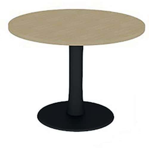 Vergadertafel met rond blad diameter 100 cm - Quadrifoglio