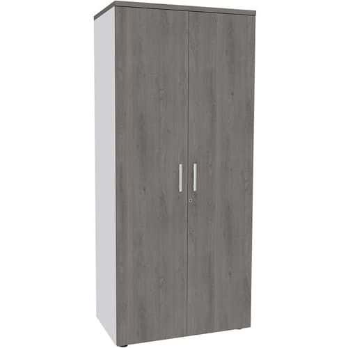 Hoge kast Urban met glanzende handgreep 180x80 cm 4 legborden - te monteren