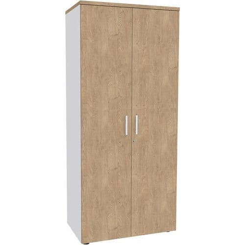 Hoge kast Urban met glanzende handgreep 180x80 cm 4 legborden - te monteren