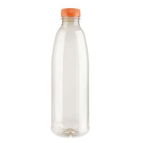 PET-fles 250 ml tot 1 l + oranje dop - Bunzl