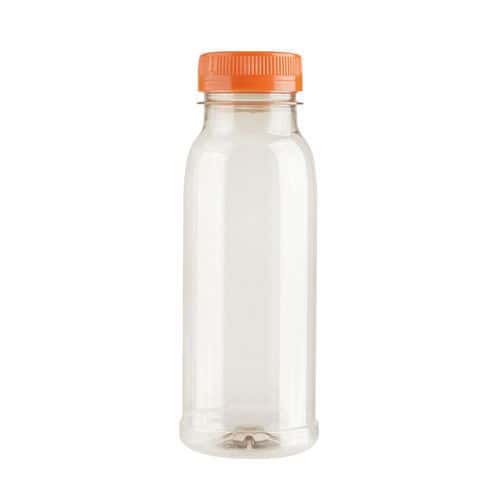 PET-fles 250 ml tot 1 l + oranje dop