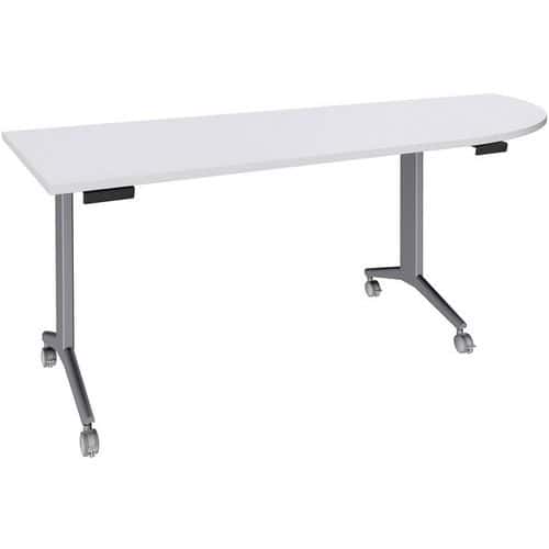 Tafel Idora 200x80 cm hoek rechts aluminium onderstel