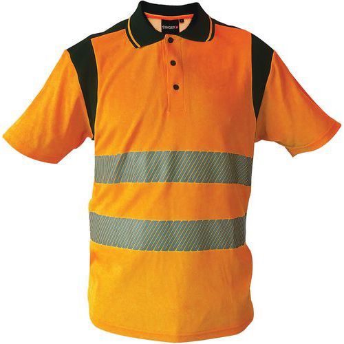 Poloshirt Hoge zichtbaarheid katoen/polyester 170 g/m2 - Singer