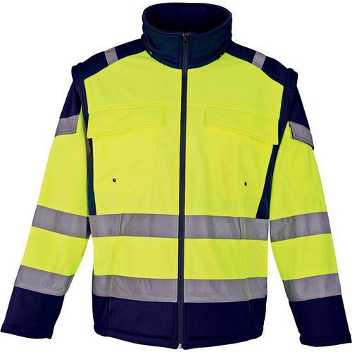 Softshell jas Hoge zichtbaarheid Fleece voering 2in1 - Singer