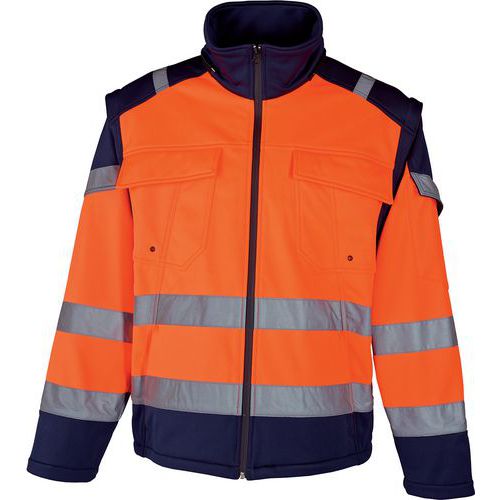 Softshell jas Hoge zichtbaarheid Fleece voering 2in1 - Singer