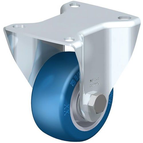 Vast stalen wiel, PU-band Besthane® Soft, aluminium behuizing -Blickle