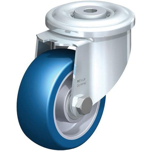 Stalen zwenkwiel, PU-band Besthane® Soft, aluminium behuizing- Blickle