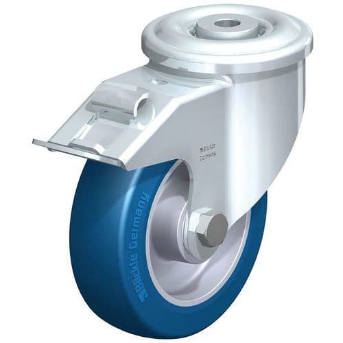 Stalen zwenkwiel, PU-band Besthane® Soft, aluminium behuizing- Blickle