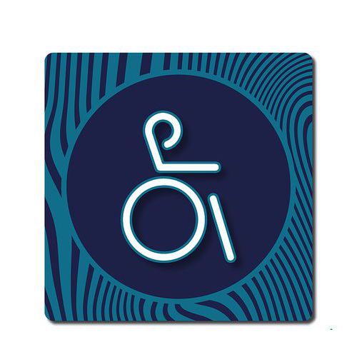 Modern plexiglas deurbord - invalidentoilet - Novap