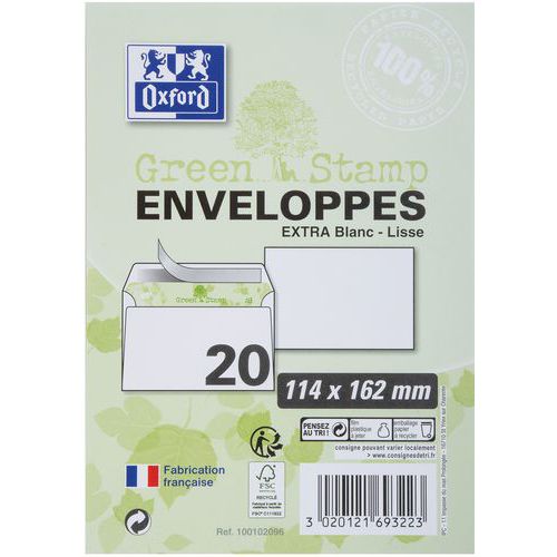 Gerecyclede zelfklevende envelop 90 g - Oxford