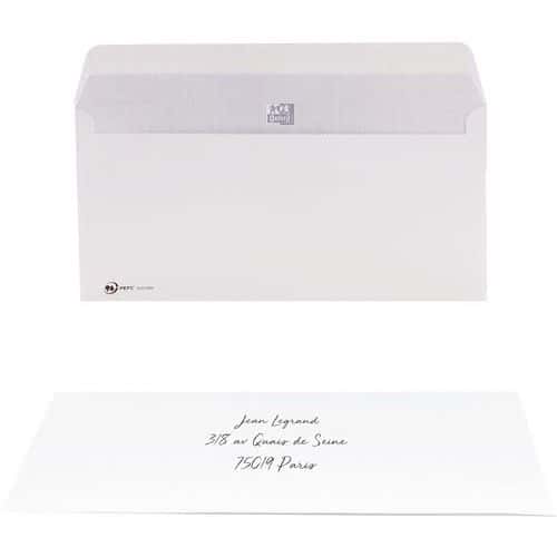 Kraft envelop zelfklevend wit zonder venster 110 x 220 - Oxford