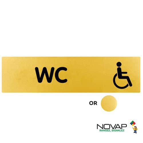 Plexiglas deurbord - invalidentoilet - goud/zilver - Novap