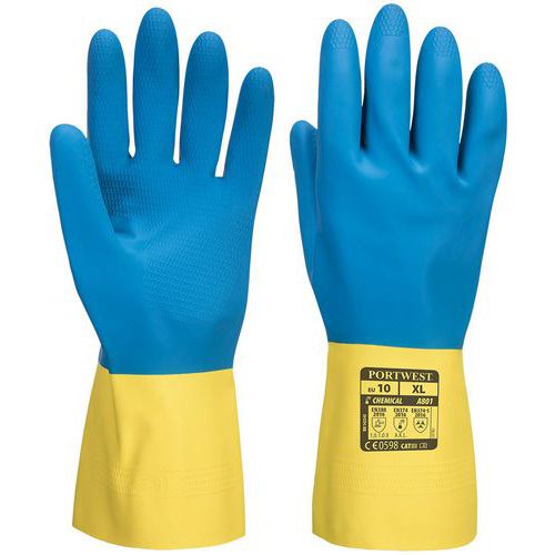 Handschoen Latex dubbel gecoat A801 Portwest