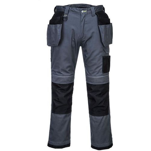 Werkbroek met holsterzakken PW3 Zwart/grijs T602 Portwest