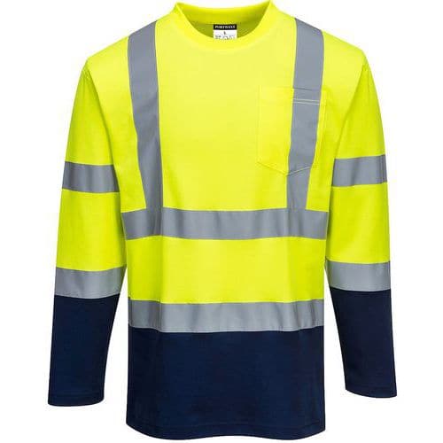 T-shirt met lange mouwen Katoen comfort Tweekleurig S280 Portwest