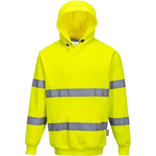 Sweatshirt met capuchon Hi-Vis B304 Geel Portwest