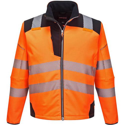 Jack Softshell PW3 Hi-Vis Zwart/oranje T402 Portwest