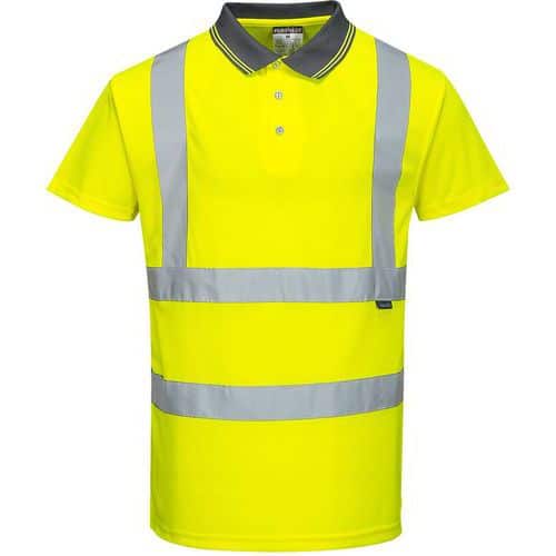 Polo Korte Mouw Hi-Vis Geel S477 Portwest