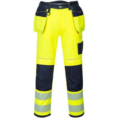 Werkbroek PW3 Hi-Vis Blauw/geel T501 Portwest