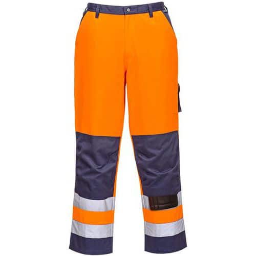 Broek Reflecterend Tweekleuren Lyon Hi-Vis Blauw/oranje TX51 Portwest