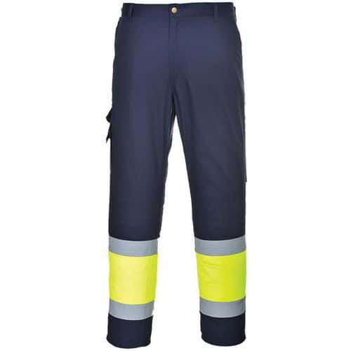 Combatbroek Tweekleuren Hi-Vis Blauw/geel E049 Portwest