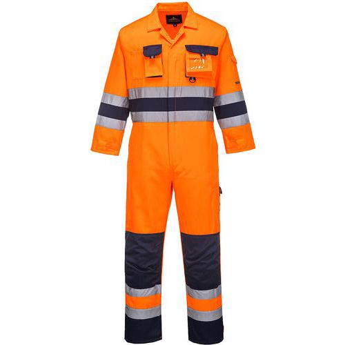 Overall Nantes Hi-Vis Blauw/oranje TX55 Portwest