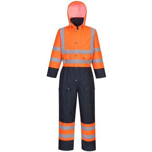 Overall Tweekleuren Hi-Vis Gevoerd Blauw/oranje S485 Portwest