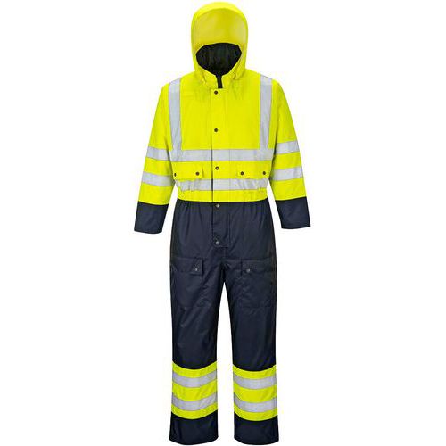 Overall Tweekleuren Hi-Vis Gevoerd Blauw/geel S485 Portwest