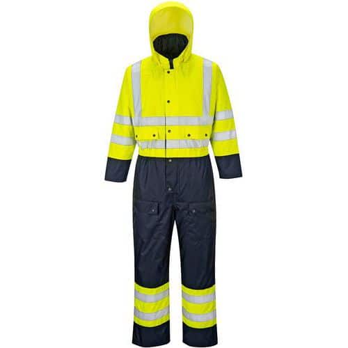 Overall Tweekleuren Hi-Vis Gevoerd Blauw/geel S485 Portwest