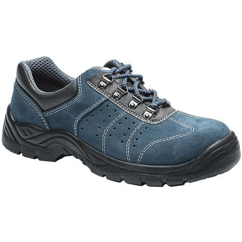 Schoen geperforeerd bovenkant trainer Steelite S1P Blauw FW02 Portwest