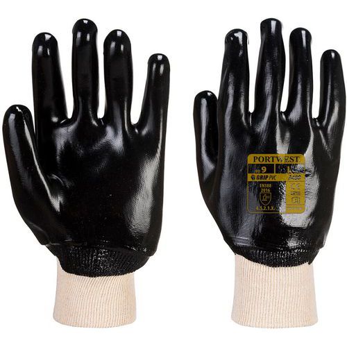 Werkhandschoen PVC Tricot Manchet A400 Portwest