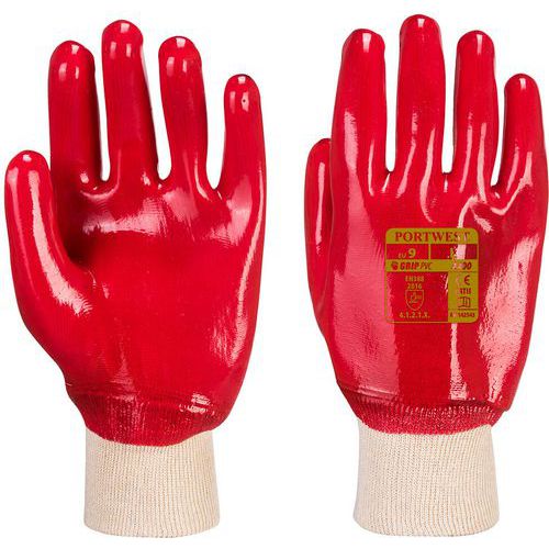 Werkhandschoen PVC Tricot Manchet A400 Portwest