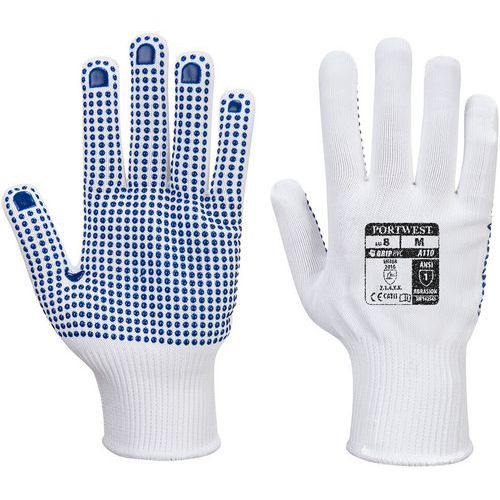 Handschoen Nylon Polkadot A110 Blauw/wit Portwest