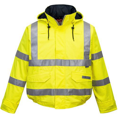 Bomberjack FR Bizflame Antistatic Rain Hi-Vis Geel S773 Portwest