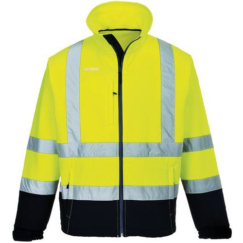 Jack Softshell Hi-Vis (3L) Contrast S425 Blauw/geel Portwest