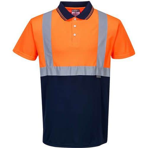 Polo Tweekleuren Blauw/oranje S479 Portwest