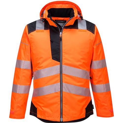 Winterjack PW3 Hi-Vis Zwart/oranje T400 Portwest