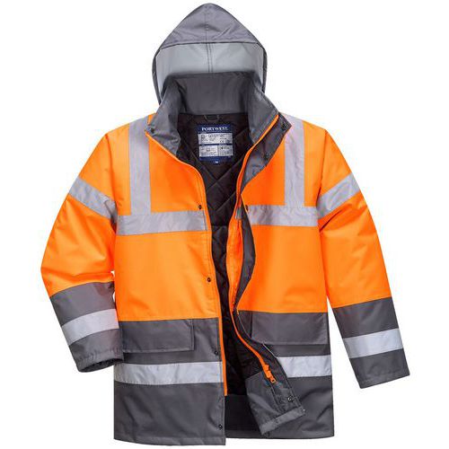 Parka Tweekleuren Hi-Vis Oranje/grijs S467 Portwest