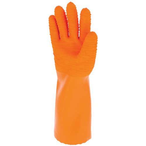 Handschoen Latex Type B 400 mm oranje - Singer