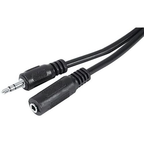 Verlengkabel stereo jack 3.5 mm zwart