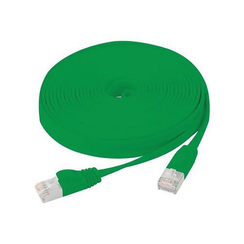 Platte netwerkkabel RJ45 CAT 6 U FTP SNG groen